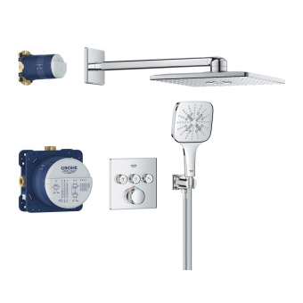 Dušo komplektas termostatinis potinkinis Grohe Smartcontrol su kvadratine SmartActive galva 310 2 srovių 